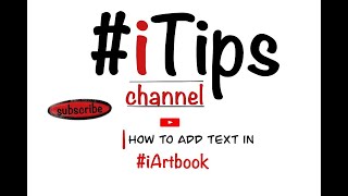 How to add text in iArtbook [upl. by Shoifet]