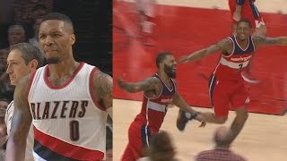 Markieff Morris Game Winner Refs Miss Call Controversial Ending Wizards vs Blazers [upl. by Pennington]