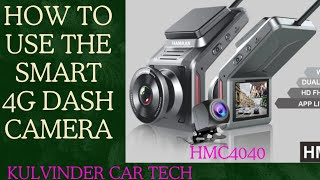 How to use Smart 4G Dash cam AHD front and rear camera recording or Live Tracking and view [upl. by Marcelo]