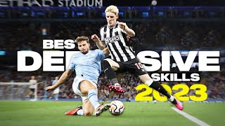 Crazy Football Defensive Skills amp Tackles 2023  HD [upl. by Aneed]