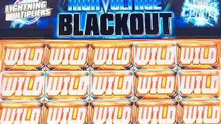 HIGH VOLTAGE BLACKOUT SLOT  LIVE PLAY  MAX BET BONUS  Slot Machine Bonus [upl. by Aleahpar777]