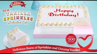 NEW Red Ribbon Vanilla Sprinkles Dedication Cake [upl. by Elva359]