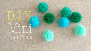 How to Make Mini Yarn Pom Poms Easy DIY [upl. by Nevuer]