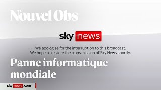 Panne informatique mondiale chez Microsoft  la chaîne de télévision Sky News affectée [upl. by Kennie]