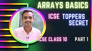 Array in java  Array class 10 icse 2023  computer class 10 icse  icse computer  Padhaikrlo array [upl. by Snoddy]