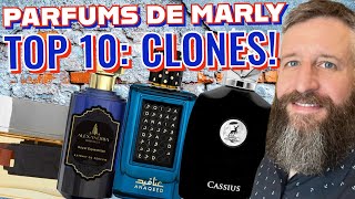 TOP 10 INEXPENSIVE PARFUMS DE MARLY CLONES  Excellent Middle Eastern Dupes of PDM Fragrances [upl. by Murrah865]