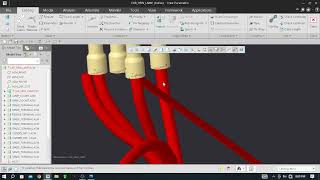 Video115 Routing wire from battery to car lamp in creo parametric by 3D harness cabling harness [upl. by Enilav997]