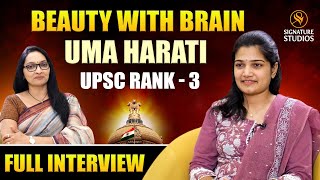 UMAHARATI  UPSC  AIR3  FULL EPISODE  JOURNALIST ANJALI  Signature Studios [upl. by Yednil]