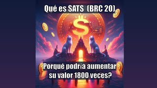 🤔 Qué es SATS BRC 20 Y PORQUÉ podría aumentar su valor 💰 1800 veces  Análisis técnico 📈 [upl. by Ais576]