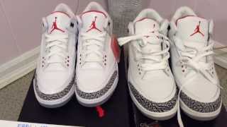 Jordan White Cement 3 Authentic vs Repllica [upl. by Namso]