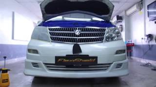 Applying Headlight Paint Protection Film on Toyota Alphard  Flexishield Malaysia [upl. by Nivlac]