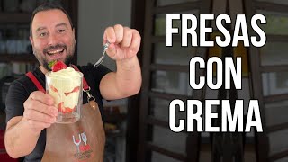 ¿Cómo hacer FRESAS CON CREMA CASERAS  Receta Fácil [upl. by Neri]