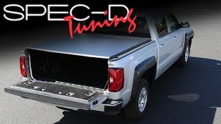 SPECDTUNING INSTALLATION VIDEO 20142016 SILVERADO 1500 TRIFOLD TONNEAU COVER [upl. by Sandy]