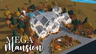 MEGA MANSION BLOXBURG SPEEDBUILD WITH GUEST HOUSE AND POOL [upl. by Sedruol]