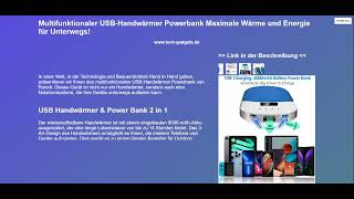 Multifunktionaler USBHandwärmer Powerbank Maximale Wärme und Energie für Unterwegs [upl. by Drofwarc58]