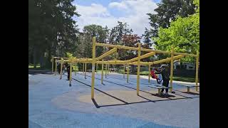 240525 Parksville Community Park  epic w water park ziplines accessible playground [upl. by Farrell]