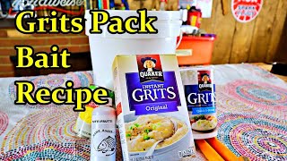 How To Make Grits Pack Bait Recipe for Carp and Catfish [upl. by Edrei]