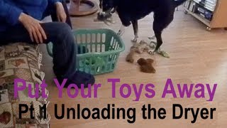 Put Your Toys Away Part 1 of Unloading the Dryer Skill for Service Dogs [upl. by Thant908]