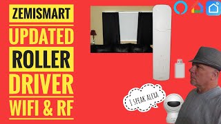 Zemismart Updated Roller Shade Curtain Driver Tuya WiFi  RF Control Alexa Google Home M515EGB [upl. by Zerep]