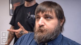 He Got a MASSIVE Hair and Beard TRANSFORMATION Classic Short Back amp Sides Mens Haircut [upl. by Etterual]