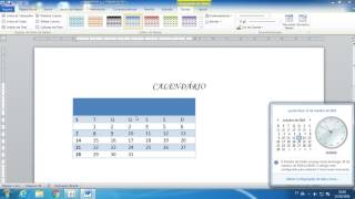 Como criar um Calendário no Microsoft Word 2010 [upl. by Airetal627]