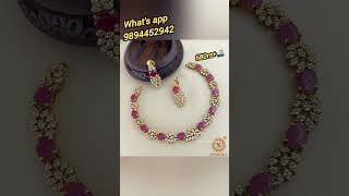 imitation jewellerypremiumqualitynecklace whatsapp for booking 9894452942 newfashionjewellery [upl. by Ilajna]