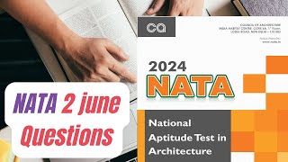 NATA Official Questions asked in 2024  2 June MCQs [upl. by Elane]