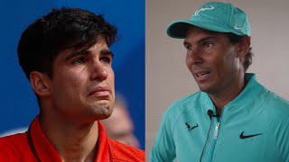 Rafael Nadal sent an emotional message to quotcryingquot Carlos Alcaraz [upl. by Cate65]