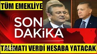 EMEKLİYE ZAM SSK BAĞKUR DUL YETİM MAAŞ DEĞİŞTİ TALİMAT GELDİ HERKESE HEMEN ÖDENECEK [upl. by Norraf398]