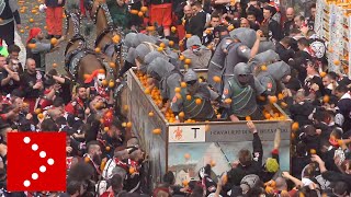 Ivrea Carnevale 2019 la battaglia delle arance [upl. by Donetta56]