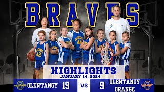 4th Grade Olentangy 19 vs Olentangy Orange 9 Highlights  January 14 2024 [upl. by Oiligriv]