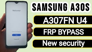 Samsung A30s frp bypass new security  A307FN u4 frp bypass without pc [upl. by Shanon]