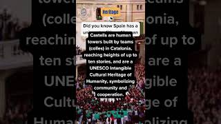 Spain facts Castells or Human Towers [upl. by Yadnil]