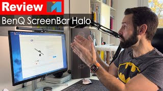 Review BenQ ScreenBar Halo Arbeitsplatzbeleuchtung [upl. by Meurer]