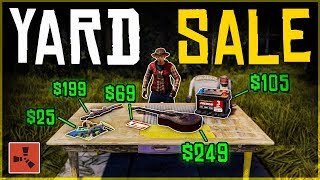 Running a YARD SALE and SELLING our LOOT  Rust Shop Roleplay [upl. by Jaeger758]