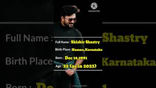 Bigg Boss Season 11 Shishir Shastry biography biggbosskannada kicchasudeep viralshorts [upl. by Dagall]