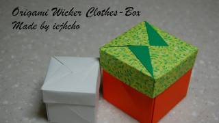 Origami BoxWicker Clothes Box Video  종이접기 상자 접는 방법 동영상 [upl. by Atiuqet]