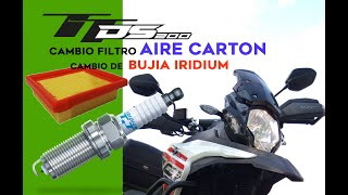 CAMBIO DE BUJIA Y FILTRO DE AIRE DE LA MOTO [upl. by Oilisab]