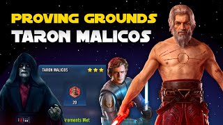 Taron Malicos  Proving Grounds GAS amp SEE vs Cere  SWGOH [upl. by Ahselat]