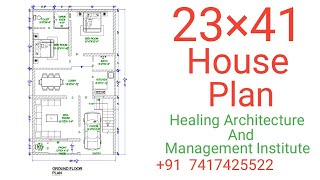 23 x 41 House Floor Plan  HAMI Institute [upl. by Ellenahc790]