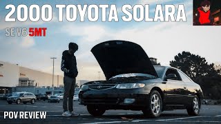 2000 Toyota Camry Solara SE V6 POV REVIEW A Saucy lil Sports Coupe [upl. by Nioe360]