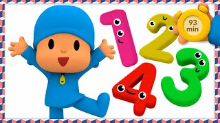 🔢POCOYO amp NINA Numbers from 1 to 10 in Spanish 93 min ANIMATED CARTOON for Children FULL episodes [upl. by Amyaj]