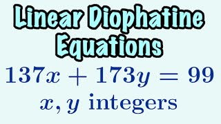 Linear Diophantine Equations  Road to RSA Cryptography 3 [upl. by Caril]