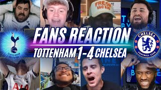 PREMIER LEAGUE FANS REACTION TO TOTTENHAM 14 CHELSEA  VAR CHAOS [upl. by Ojiram]