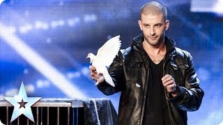 Darcy Oakes jawdropping dove illusions  Britains Got Talent 2014 [upl. by Ajit]