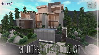 Bloxburg  Modern Hillside House 150k  Speed Build [upl. by Reahard]