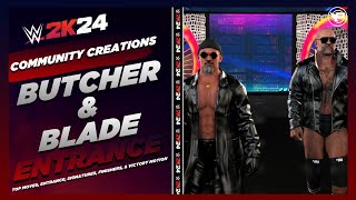 The Butcher amp The Blade WWE 2K24 Entrance Top Moves Signatures Finishers amp Victory Motion [upl. by Eecrad845]