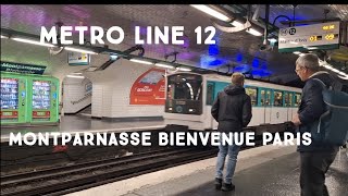 Paris Métro De Paris Ligne 12  Ligne 12 at Montparnasse Bienvenue”  RATP  Île de France [upl. by Sherl]