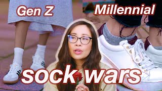 when gen z shames millennial socks 🧦 a footwear monologue [upl. by Frodi]