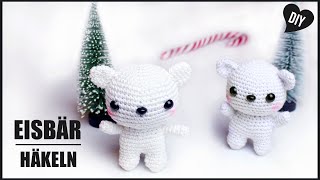 Eisbär häkeln  Tiere Weihnachten Häkelanleitung  DIY by Pfirsichteufel [upl. by Caleb]